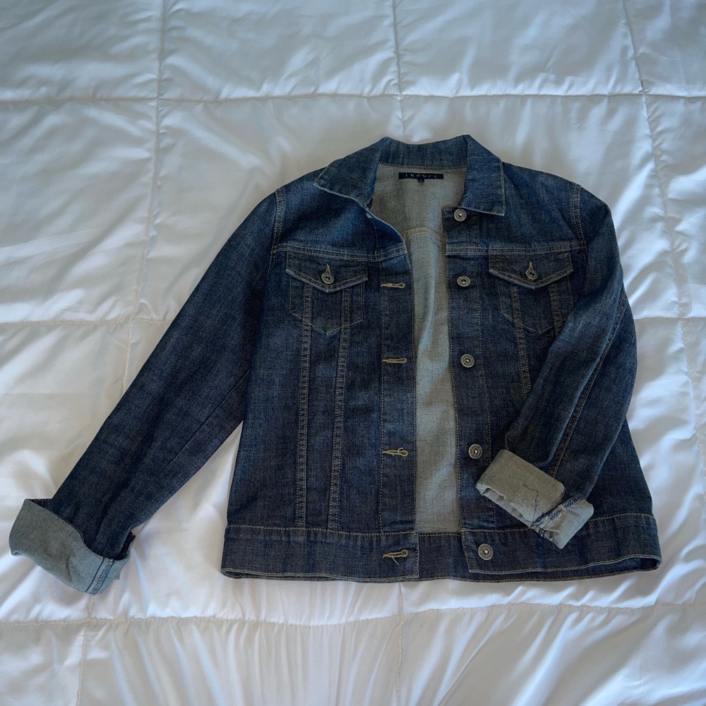 Theory Dark denim jacket size M.